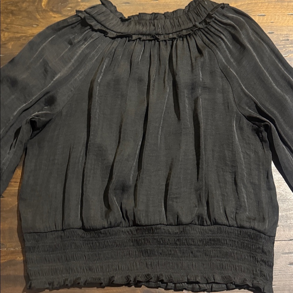 Rachel Black Ruffled Blouse - Picture 3 of 10
